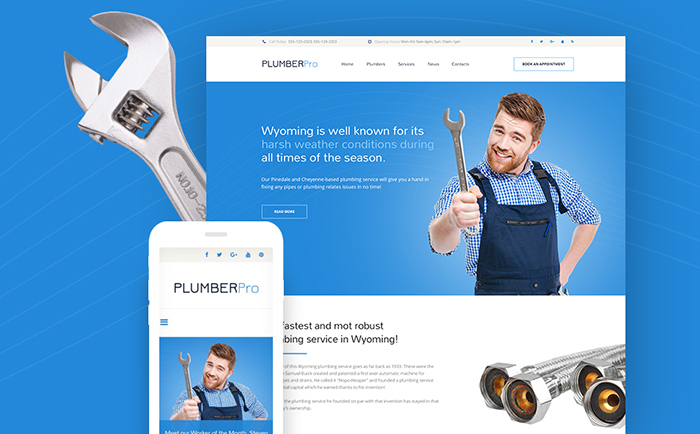 Plumbing Responsive WordPress Theme 