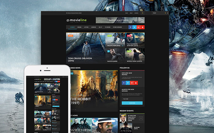 MovieLine - Online Cinema WordPress Theme