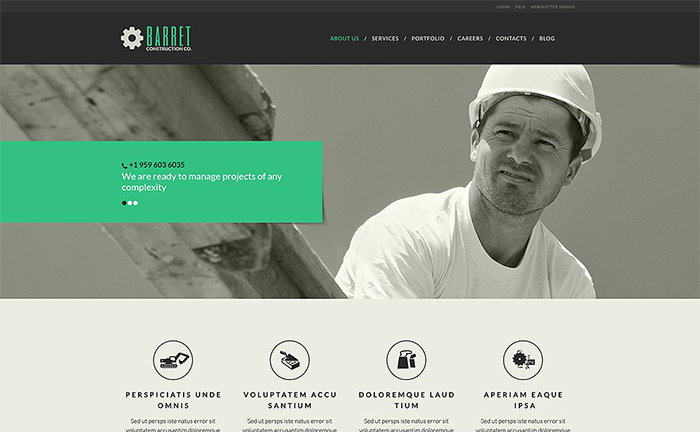 Construction Company WordPress Theme