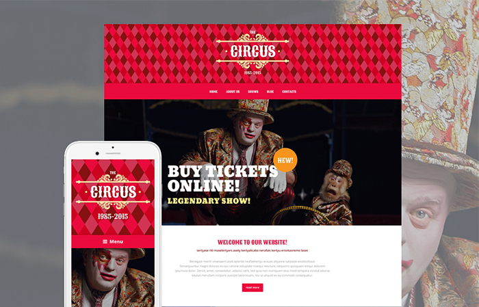 Circus Tent WordPress Theme 