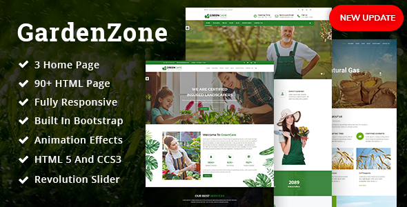 GardenZone: Agriculture, Gardening & Landscaping Responsive HTML Template