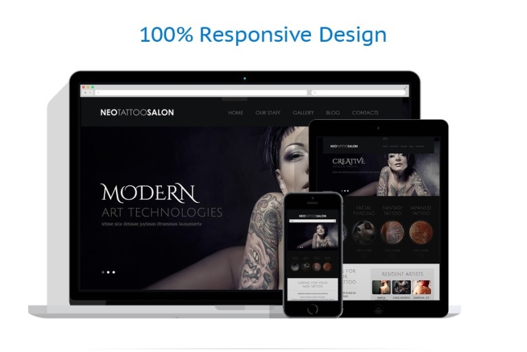 Responsive Tattoo Salon Word Press Theme