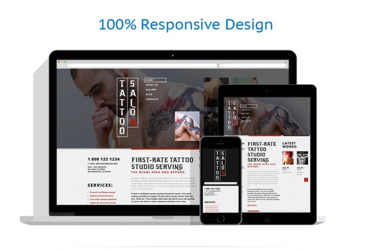 Tattoo Salon Responsive Word Press Theme
