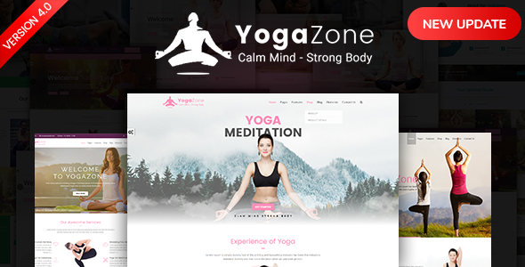 YogaZone: Yoga, Fitness & Meditation Mobile Responsive Bootstrap Html Template