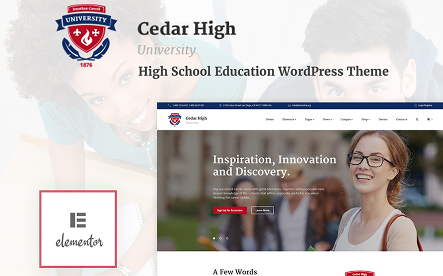 Cedar High – Wonderful University WordPress Theme