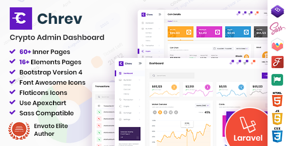 Crypto Laravel Admin Dashboard & Bootstrap Template