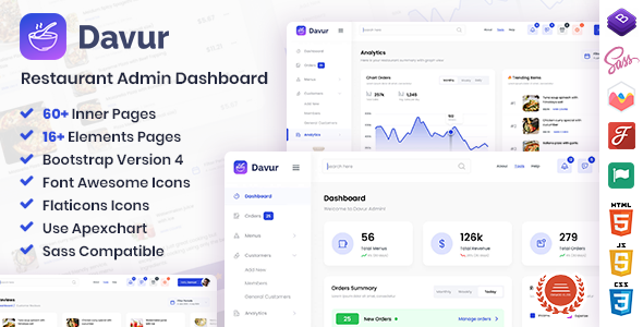 Davur - Restaurant Admin Dashboard