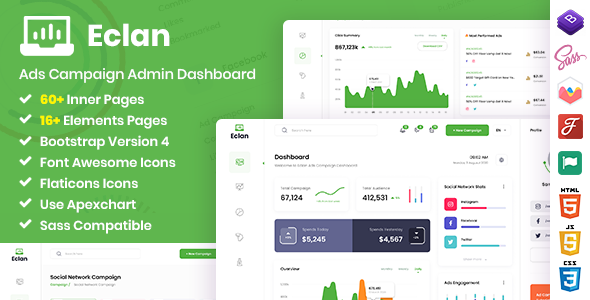 Eclan - Ads Campaign Admin Dashboard Template