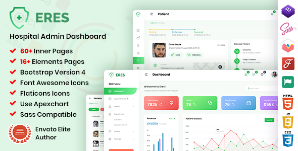 ERES - Hospital Admin Dashboard Bootstrap HTML Template