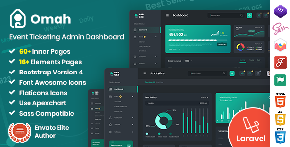 Karciz - Event Ticketing Laravel Admin Dashboard + Bootstrap Files