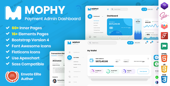 Mophy - Payment Admin Dashboard Bootstrap Template