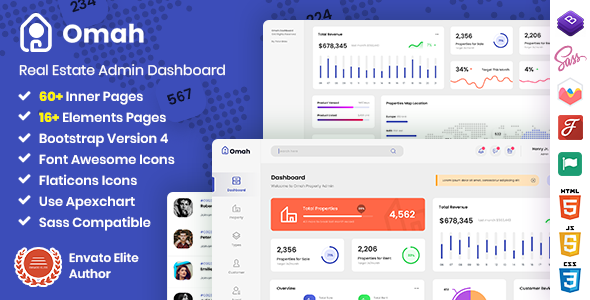Omah - Real Estate Admin Dashboard Template