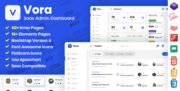 Vora – Saas Admin Dashboard Bootstrap HTML Template