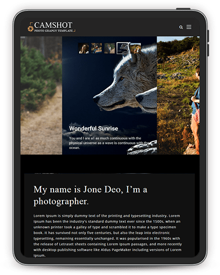 Camshot Tablet Image