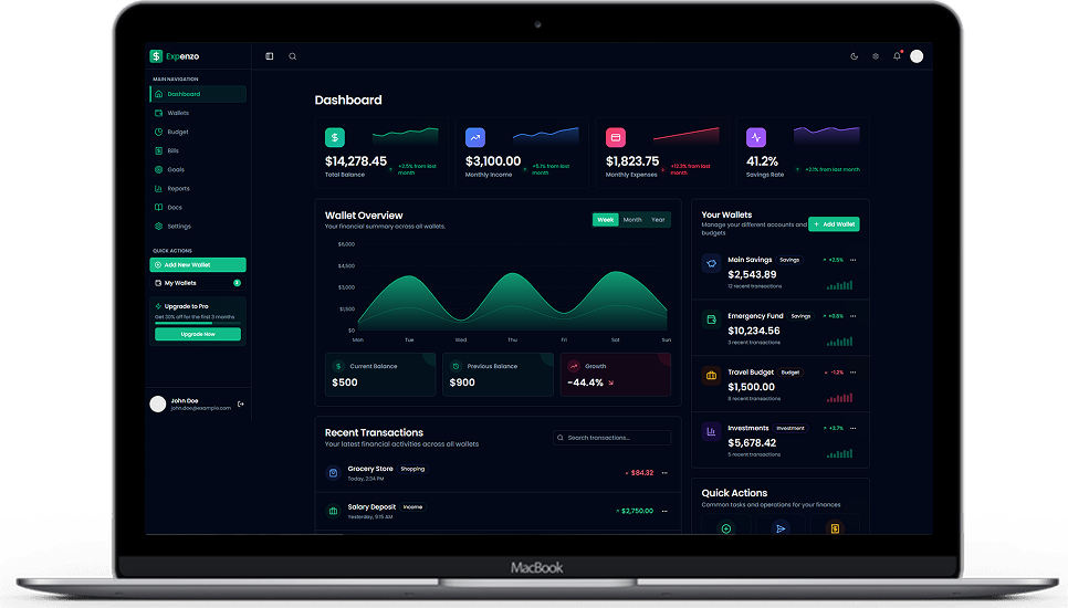 Expenzo Desktop Image